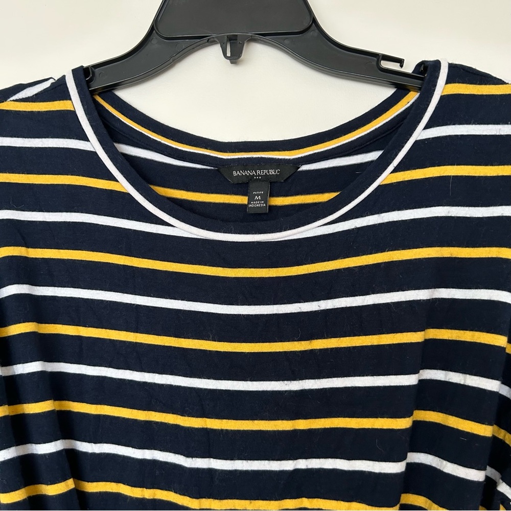 Banana Republic Petite Stripe T-shirt Dress - Picture 2 of 12